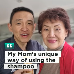 My Mom's Unique Way of Using the Shampoo 🌸✨