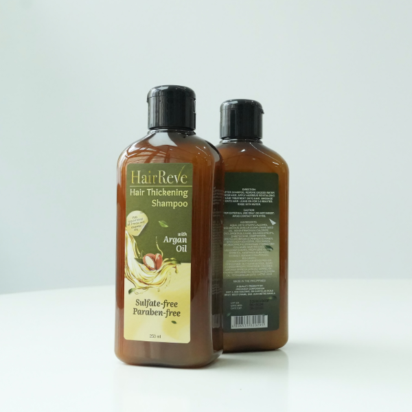 HairReve Hair Thickening Sulfate-Free SHAMPOO with Argan Oil, 8 Herb Extracts & Essential Oils