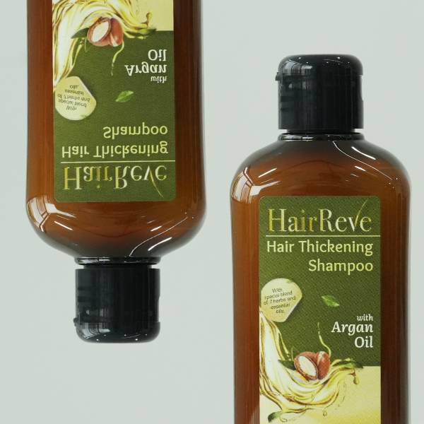 HairReve Hair Thickening Sulfate-Free SHAMPOO with Argan Oil, 8 Herb Extracts & Essential Oils