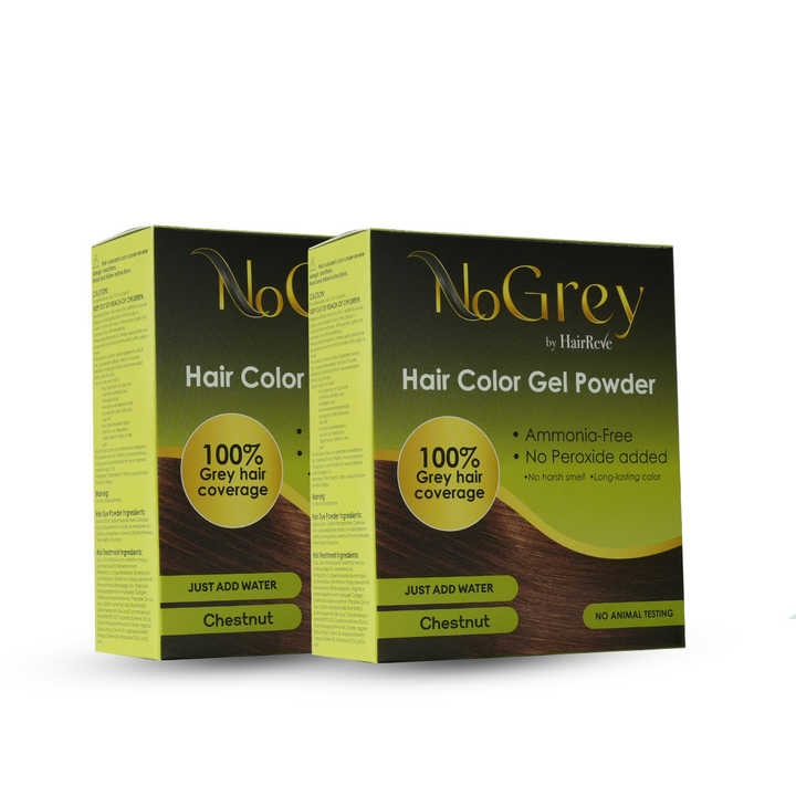 NoGrey HAIR COLOR Gel Powder Twin Pack - Peroxide Free, Ammonia Free