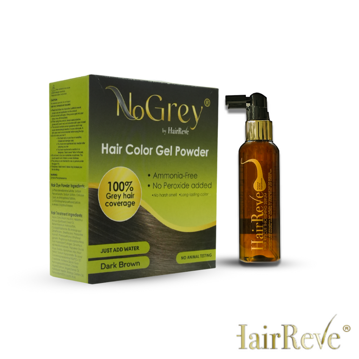 HairReve Hair Rescue Thickening SERUM + NoGrey HAIR COLOR (No Ammonia Peroxide)