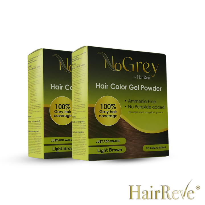 NoGrey HAIR COLOR Gel Powder Twin Pack - Peroxide Free, Ammonia Free