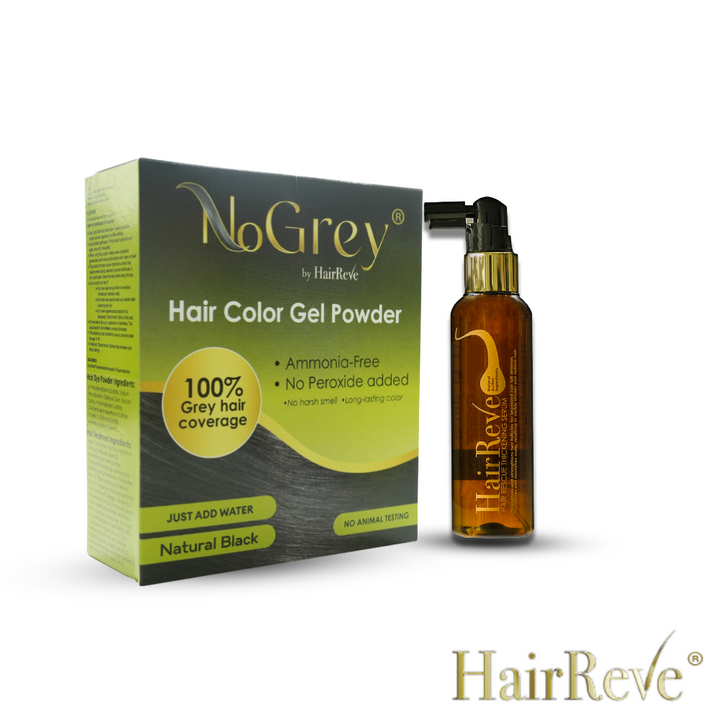 HairReve Hair Rescue Thickening SERUM + NoGrey HAIR COLOR (No Ammonia Peroxide)