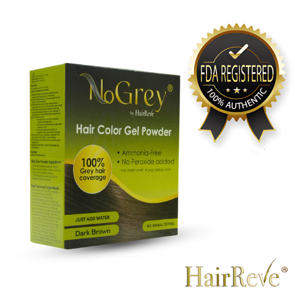 NoGrey HAIR COLOR Gel Powder by HairReve - Peroxide Free, Ammonia Free