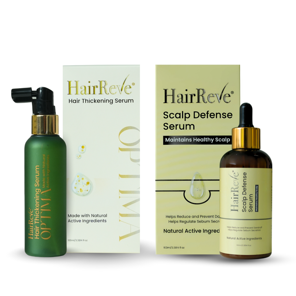HairReve OPTIMA Hair Thickening SERUM & SCALP DEFENSE Serum Bundle