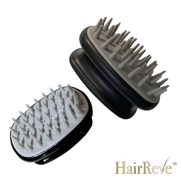 Hairreve Hair Rescue Gift Set - Thickening Serum, Sulfate-Free Shampoo & Scalp Massager / Hair Brush - 100ml each