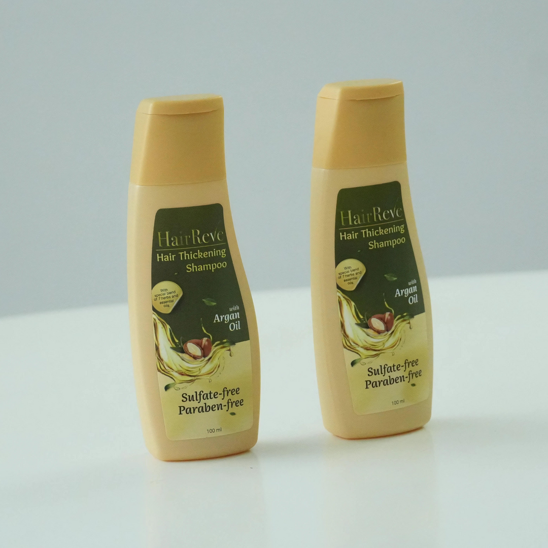 HairReve Hair Thickening Sulfate-Free SHAMPOO with Argan Oil, 8 Herb Extracts & Essential Oils