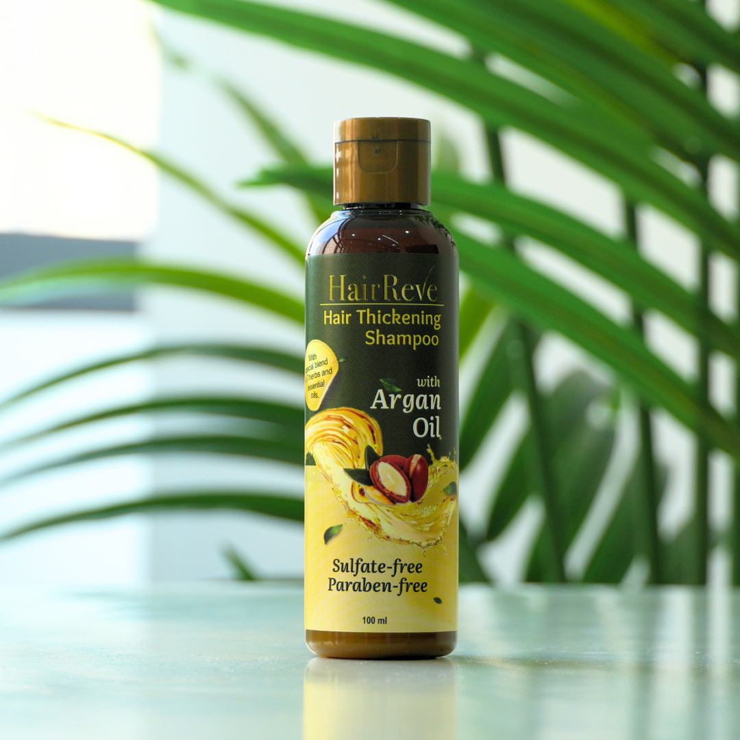Rayve Shampoo HairReve Hair Thickening Sulfate-Free SHAMPOO with Argan Oil, 8 Herb E