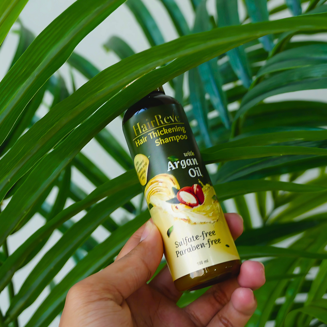 Rayve Shampoo HairReve Hair Thickening Sulfate-Free SHAMPOO with Argan Oil, 8 Herb E