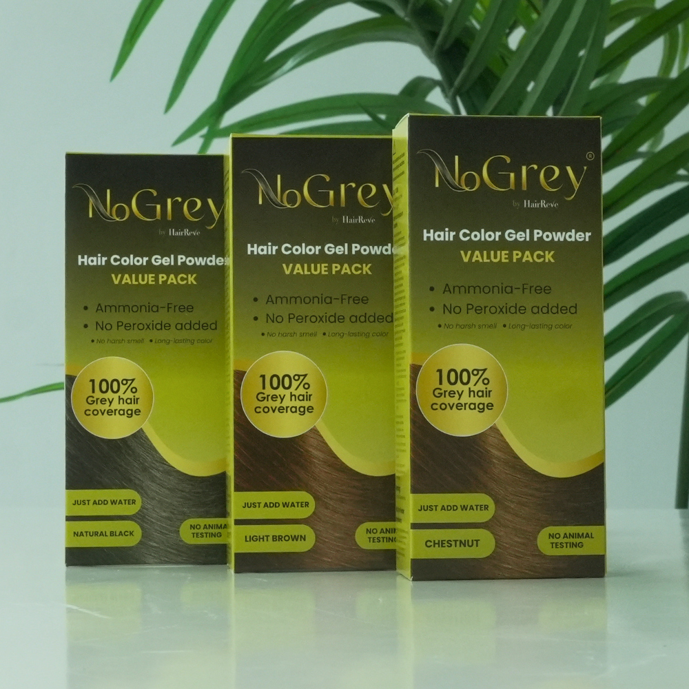NoGrey HAIR COLOR Value Pack - 2 Bottles of Gel Powder Only