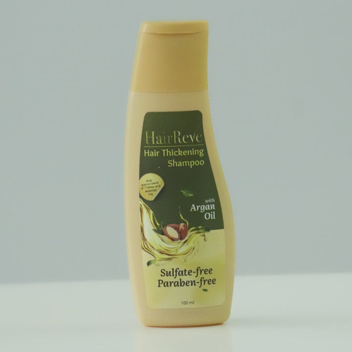 HairReve Hair Thickening Sulfate-Free SHAMPOO with Argan Oil, 8 Herb Extracts & Essential Oils