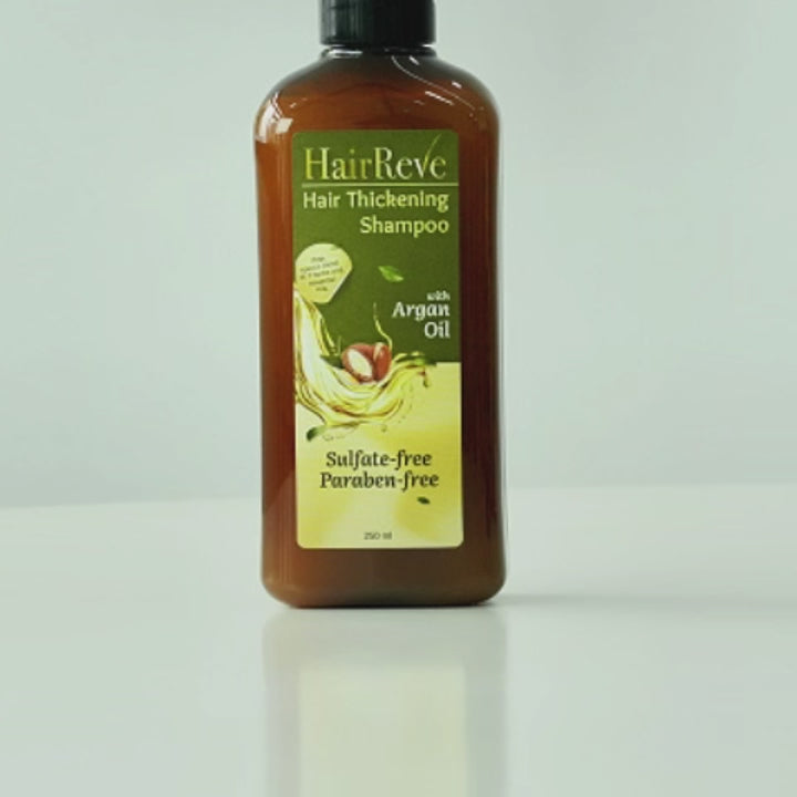 HairReve Sulfate-Free SHAMPOO (250ml), Revitalizing Daily Hair TREATMENT & Styling GEL Bundle