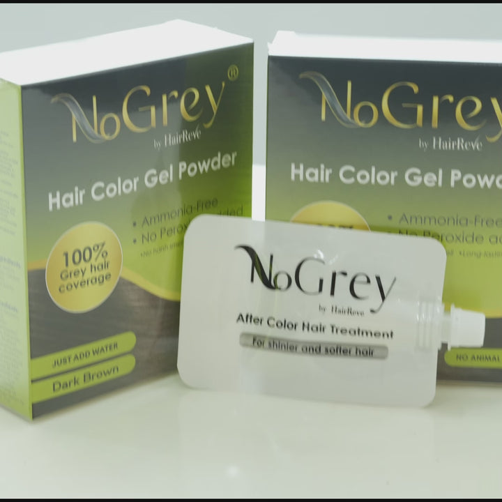 NoGrey HAIR COLOR Gel Powder Twin Pack - Peroxide Free, Ammonia Free