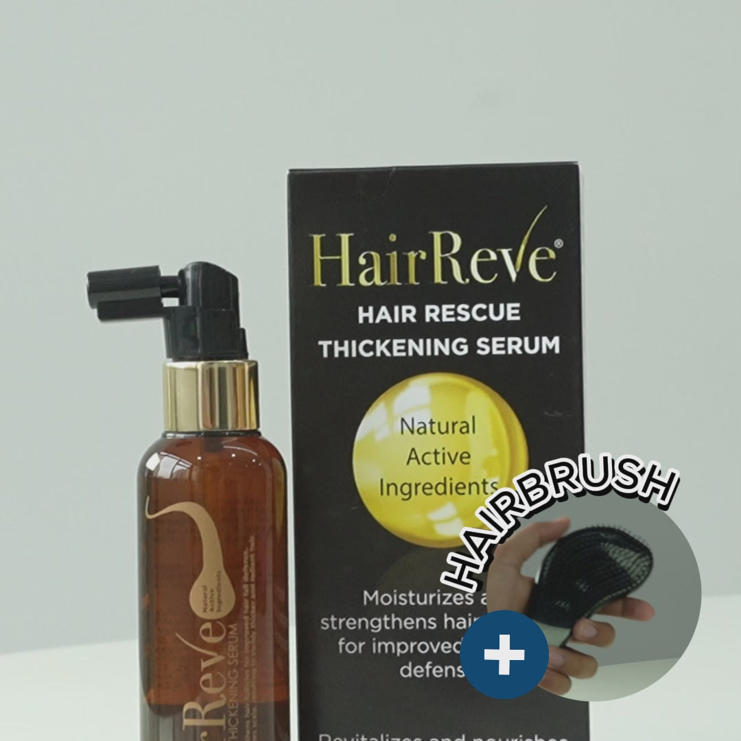 HairReve Ultimate Gift Set - Thickening SERUM + Sulfate-Free SHAMPOO + Styling Hair WAX or GEL + BRUSH