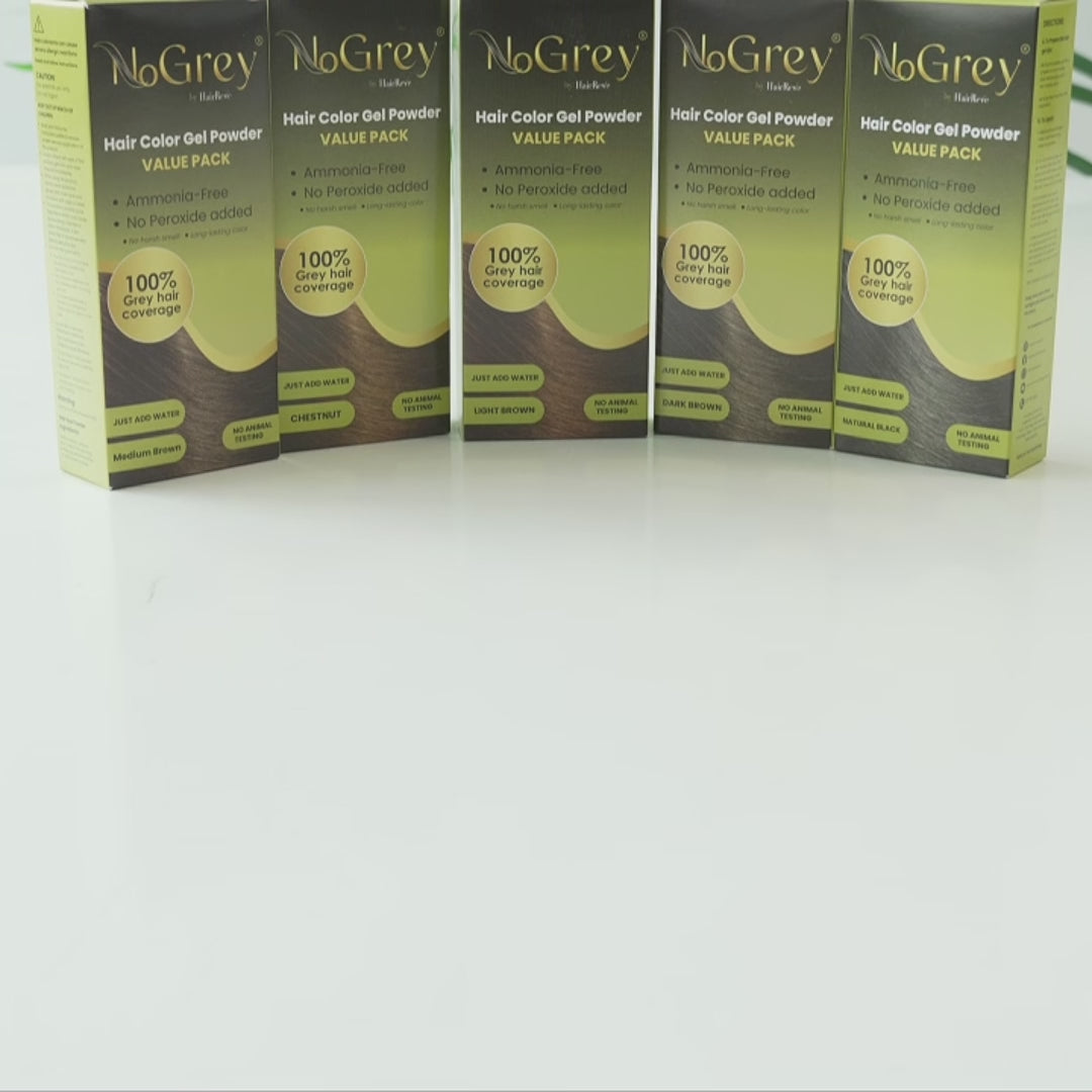 NoGrey HAIR COLOR Value Pack - 2 Bottles of Gel Powder Only