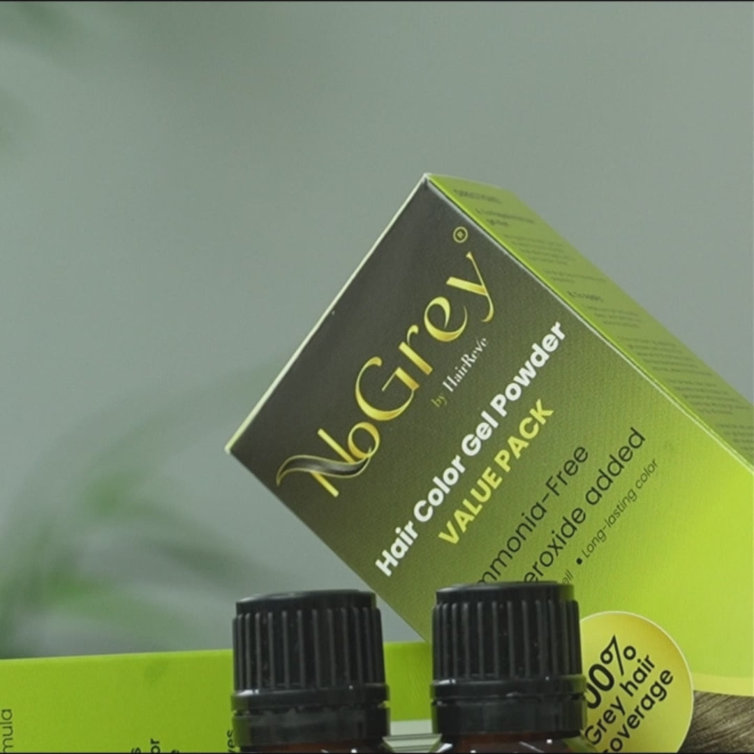 NoGrey HAIR COLOR Value Pack + HairReve  Hair TREATMENT Bundle