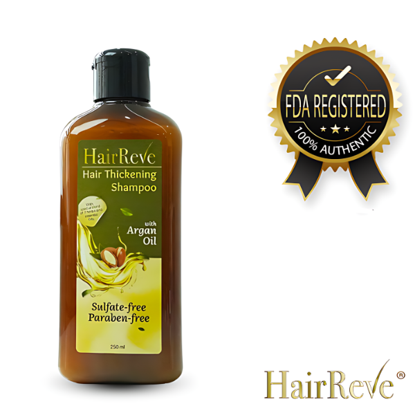 Rayve Shampoo HairReve Hair Thickening Sulfate-Free SHAMPOO with Argan Oil, 8 Herb E