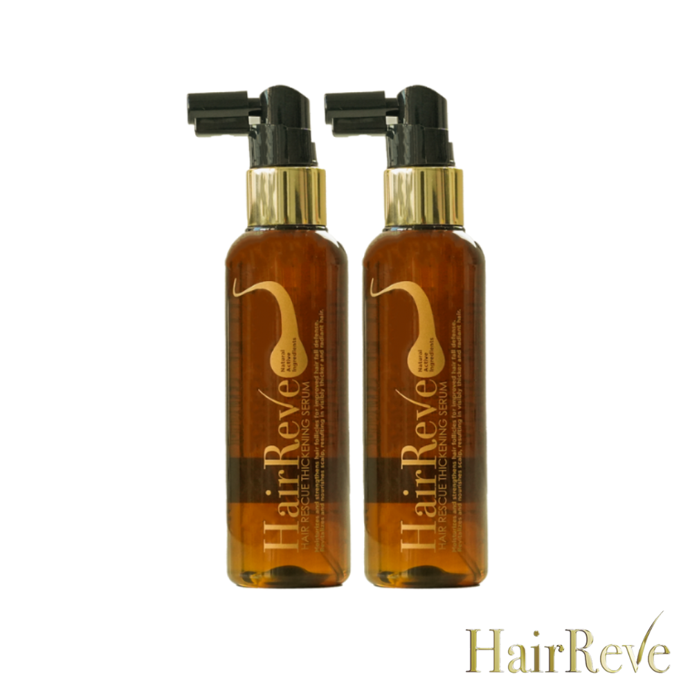HairReve Hair Rescue Thickening SERUM Twin Pack 2 x 100ml (Reduce Hair Fall, Thicker Stronger Hair)