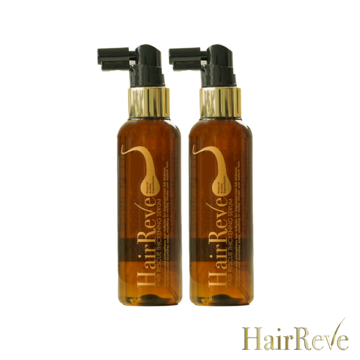 HairReve Hair Rescue Thickening SERUM Twin Pack 2 x 100ml (Reduce Hair Fall, Thicker Stronger Hair)